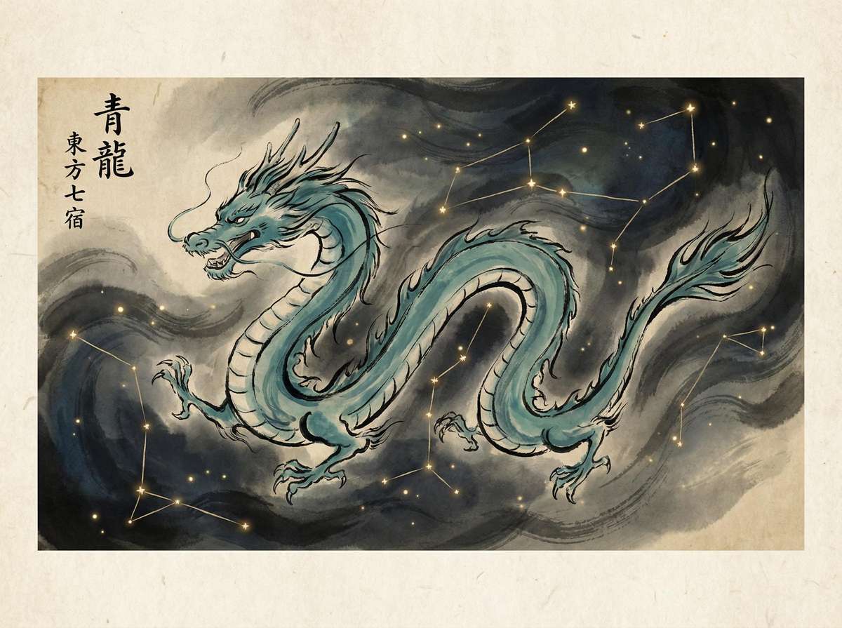 东方青龙七宿 - 南宫体育 星官图